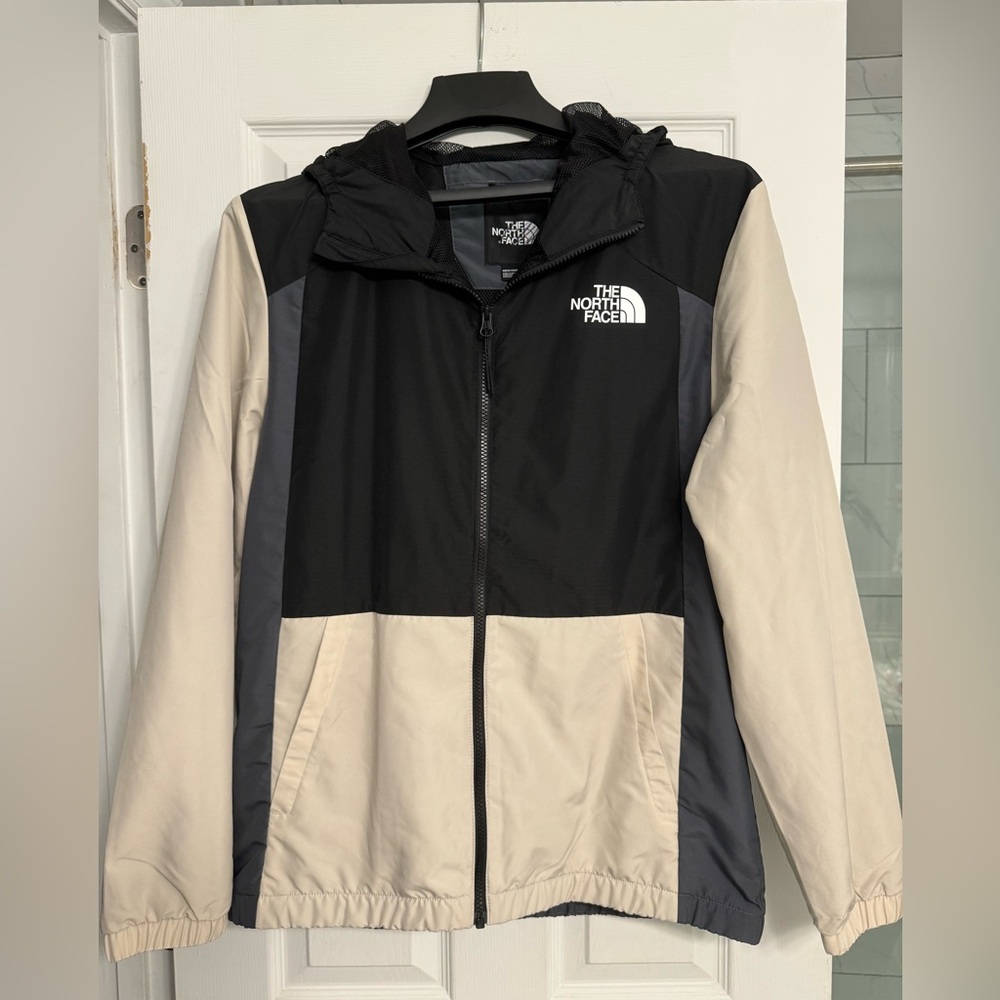 The North Face Jacket, Black and Cream, Size Large